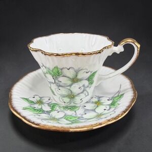 Jon Roth England Salisbury Virginia Dogwood Bone China Tea Cup and Saucer Set